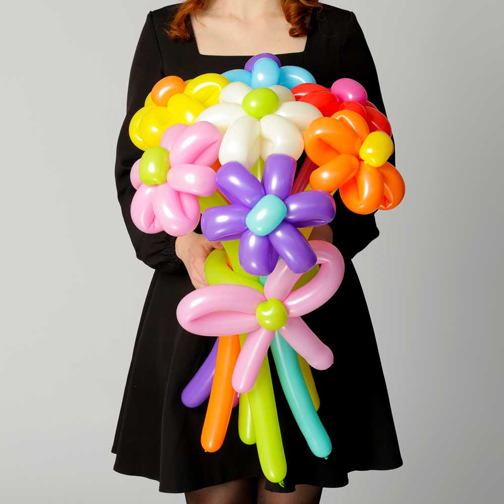 Букет из воздушных шаров 7 разноцветных ромашек